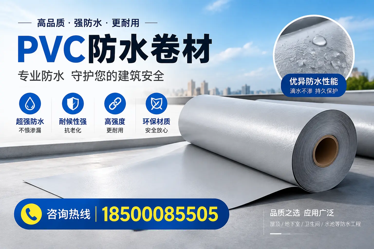 云浮地区pvc防水卷材的市场现状与发展趋势